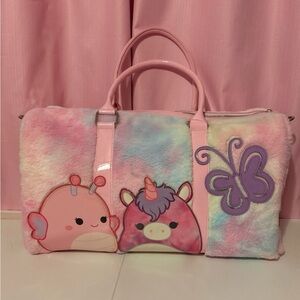 Dolls Kill x Squishmallows Faux Fur Weekender Duffel Bag
